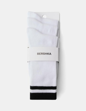 Set șosete Bershka, alb