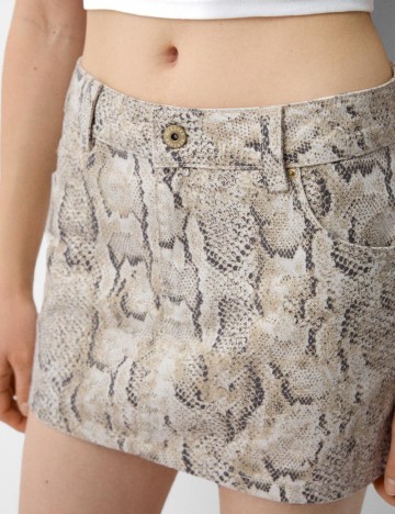 Fustă de blugi Bershka, mix culori