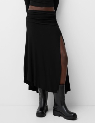Fustă midi Bershka, negru