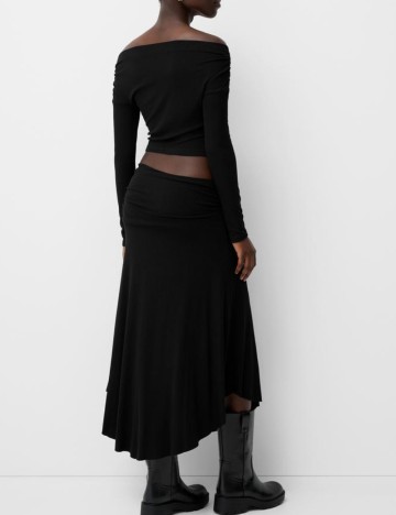Fustă midi Bershka, negru