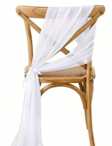 Set decorațiuni pentru scaune Shein, alb