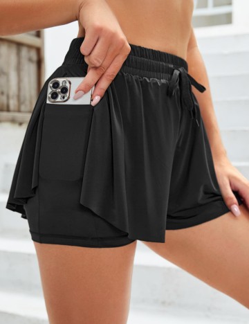 Pantaloni scurți Shein, negru