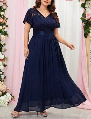 Rochie maxi Shein Curve+, albastru