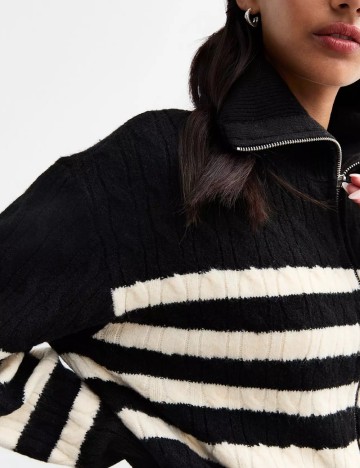 Pulover cu fermoar New look, mix culori