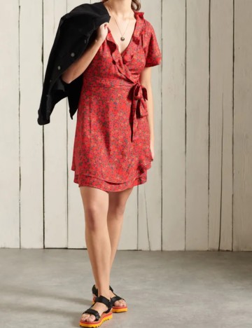 Rochie mini Superdry, mix culori