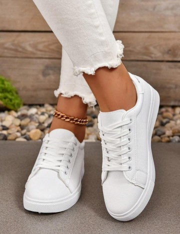 Pantofi Sport Shein, alb