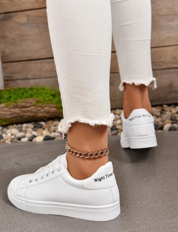 Pantofi Sport Shein, alb