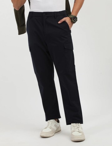 Pantaloni Tommy Hilfiger, albastru