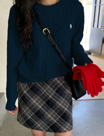 Pulover Shein, bleumarin