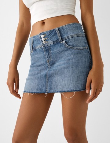 Fustă de blugi Bershka, albastru