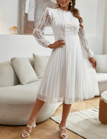 Rochie midi Shein, alb