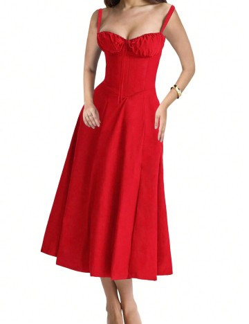Rochie midi Shein, roșu