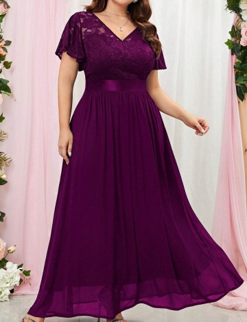 Rochie de ocazie Shein Curve+, mov