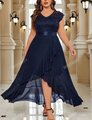 Rochie maxi Shein Curve+, albastru