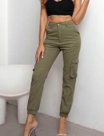 Pantaloni cargo Shein, verde