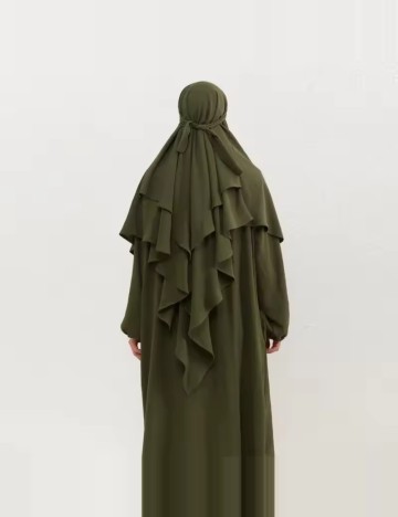 Set Rochie si Hijab Shein, kaki