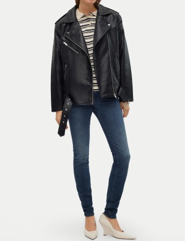 Jachetă imitație de piele Vero Moda, negru