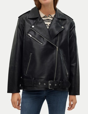 Jachetă imitație de piele Vero Moda, negru
