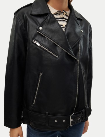 Jachetă imitație de piele Vero Moda, negru