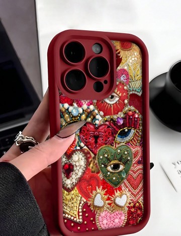 Husă iPhone Shein, vișiniu