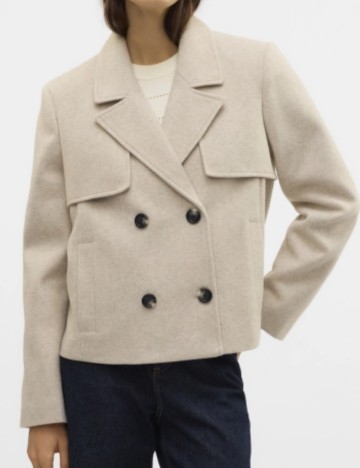 Palton scurt Vero Moda, bej