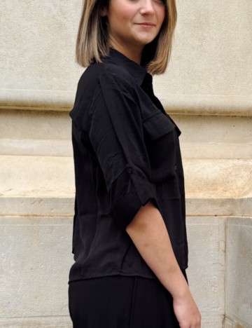 Cămașă cu mânecă scurtă Vero Moda, negru