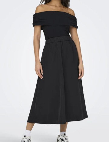 Fustă midi Only, negru