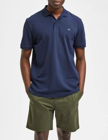 Tricou polo Selected, albastru
