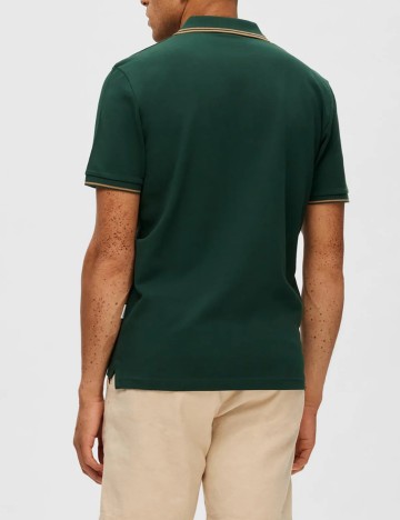 Tricou polo Selected, verde