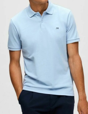 Tricou polo Selected, albastru