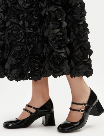 Pantofi cu toc Love Moschino, negru