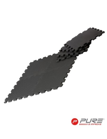 Covoraș puzzle Pure2Improve, negru