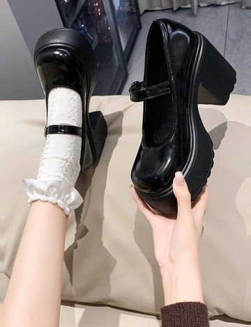 Pantofi cu toc Shein, negru