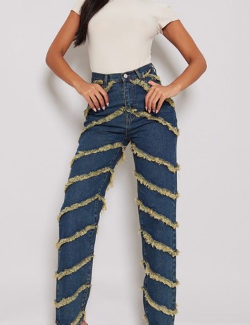 Jeans PRETTYLITTLETHING, albastru