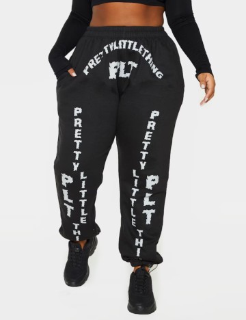 Pantaloni de trening PRETTYLITTLETHING, negru