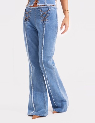 Jeans PRETTYLITTLETHING, albastru