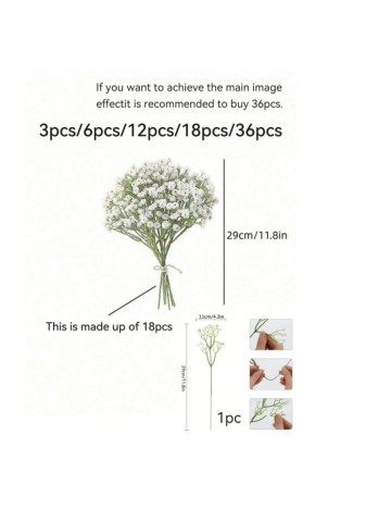 Plantă artificială decorativă Shein, alb