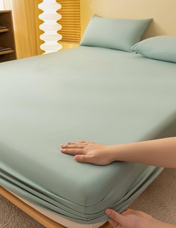 Cearşaf de pat bandă elastică Shein, verde