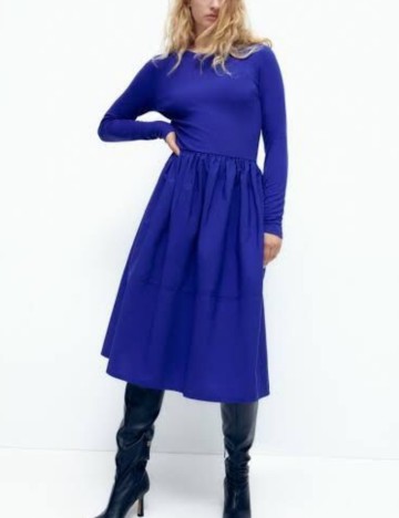 Rochie midi Zara, albastru