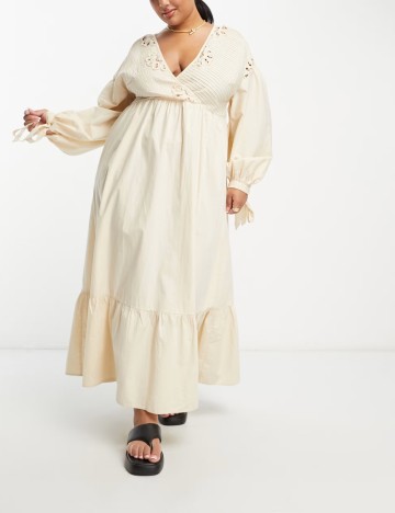 Rochie maxi ASOS, bej