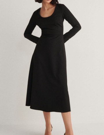 Rochie midi RESERVED, negru