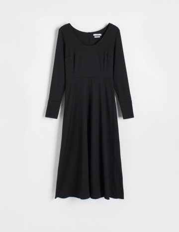 Rochie midi RESERVED, negru