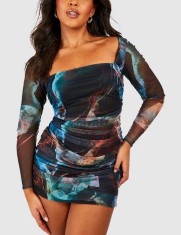 Rochie mini Boohoo, mix culori
