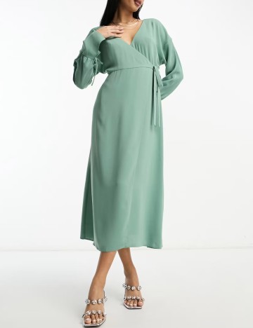 Rochie midi ASOS, verde