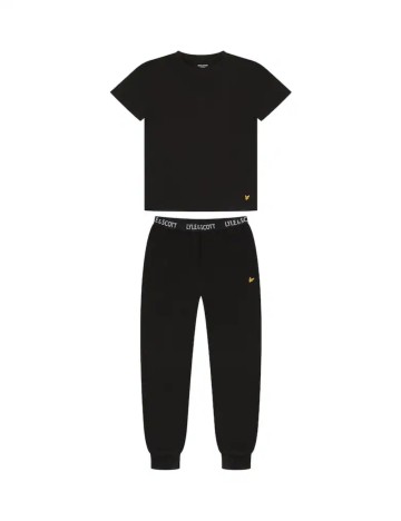 Compleu pijamale Lyle & Scott, negru