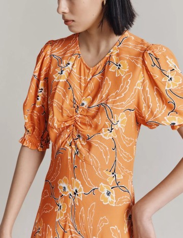 Rochie midi Ghost London, portocaliu
