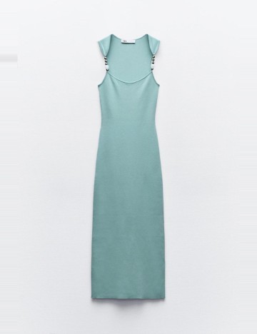Rochie midi Zara, turcoaz