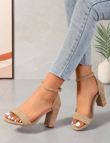 Sandale Cu Toc Shein, maro