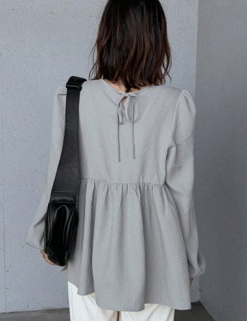 Bluză Shein FRIFUL, gri