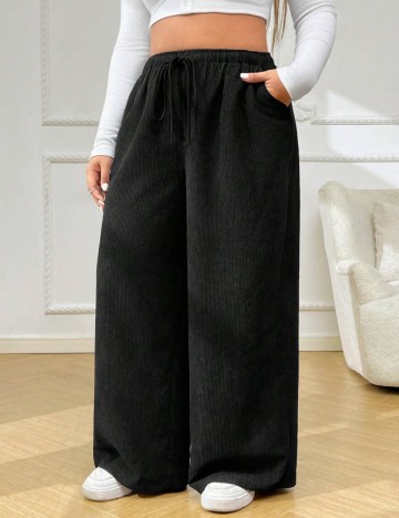 Pantaloni Shein Curve+, negru